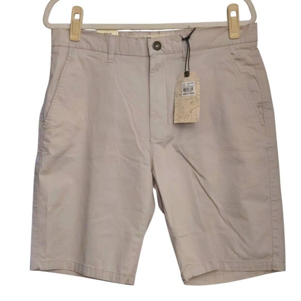 Free Planet Mens Size 32 Beige Stretch Shorts